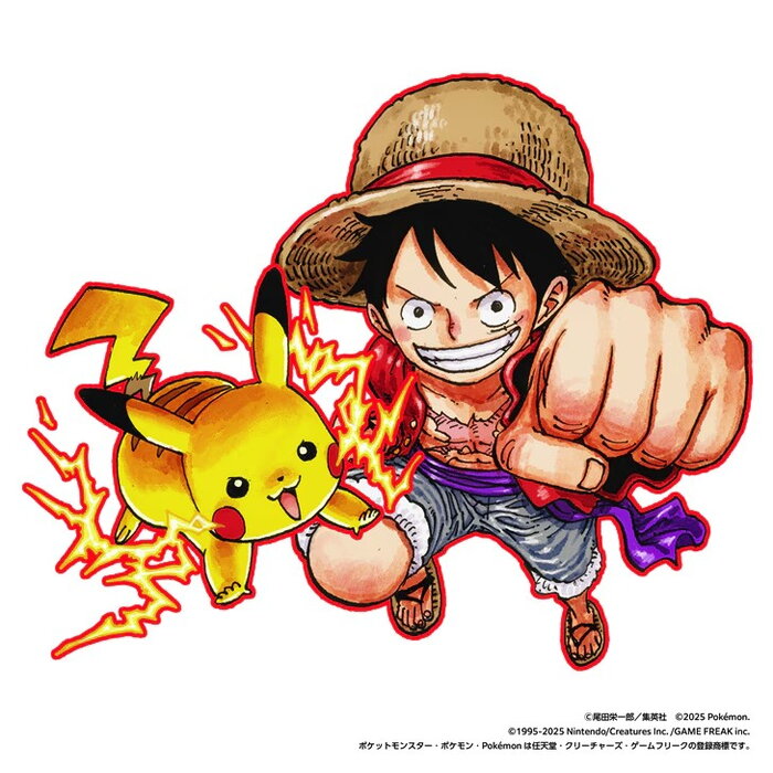 Pokémon × Shonen Jump character crossover illustration 1