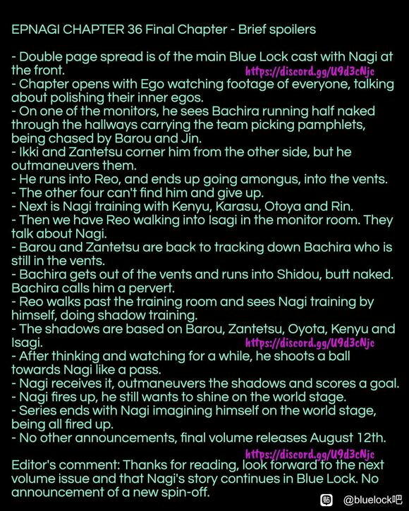 Spoiler for Blue Lock: Episode Nagi Final Chapter 