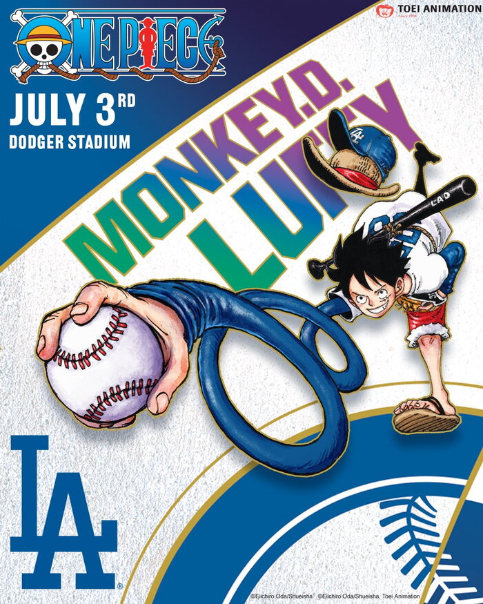 New art for ONE PIECE X LOS ANGELES DODGERS drawn by ODA