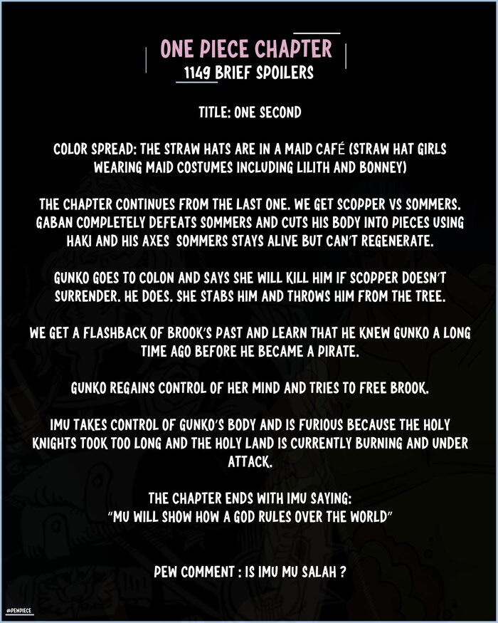 one piece 1149 Spoilers